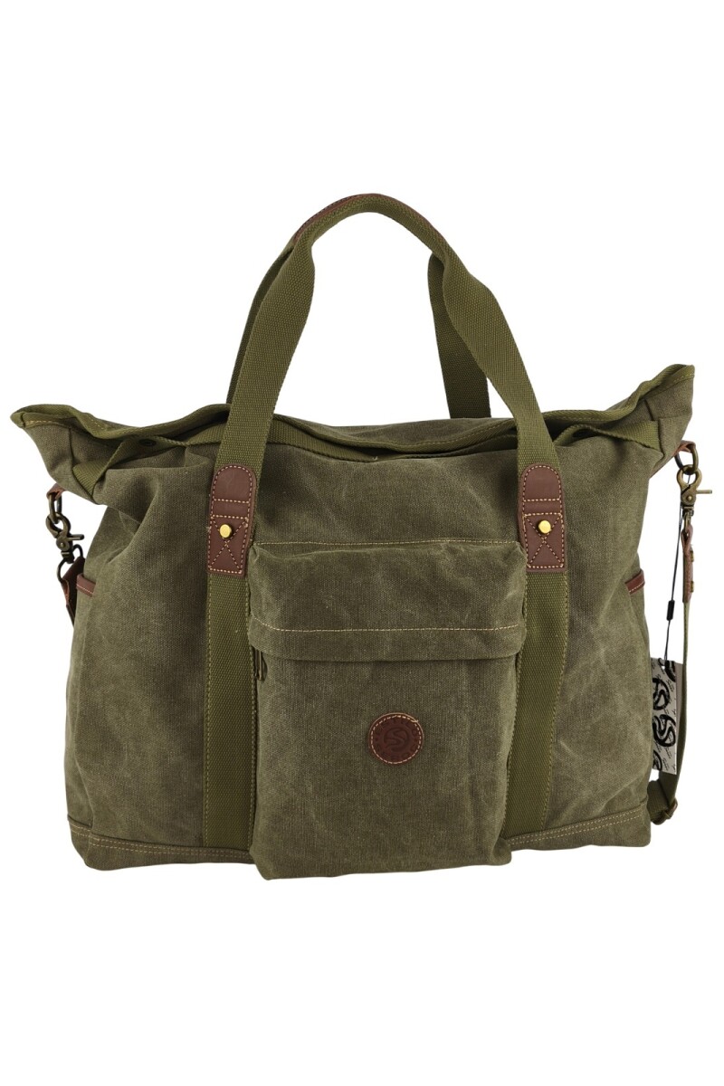 Bolso tote de lona urbano Verde