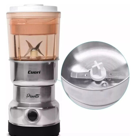 Molinillo de Café y Picador de Alimentos 100W Cuori Picantto Plateado
