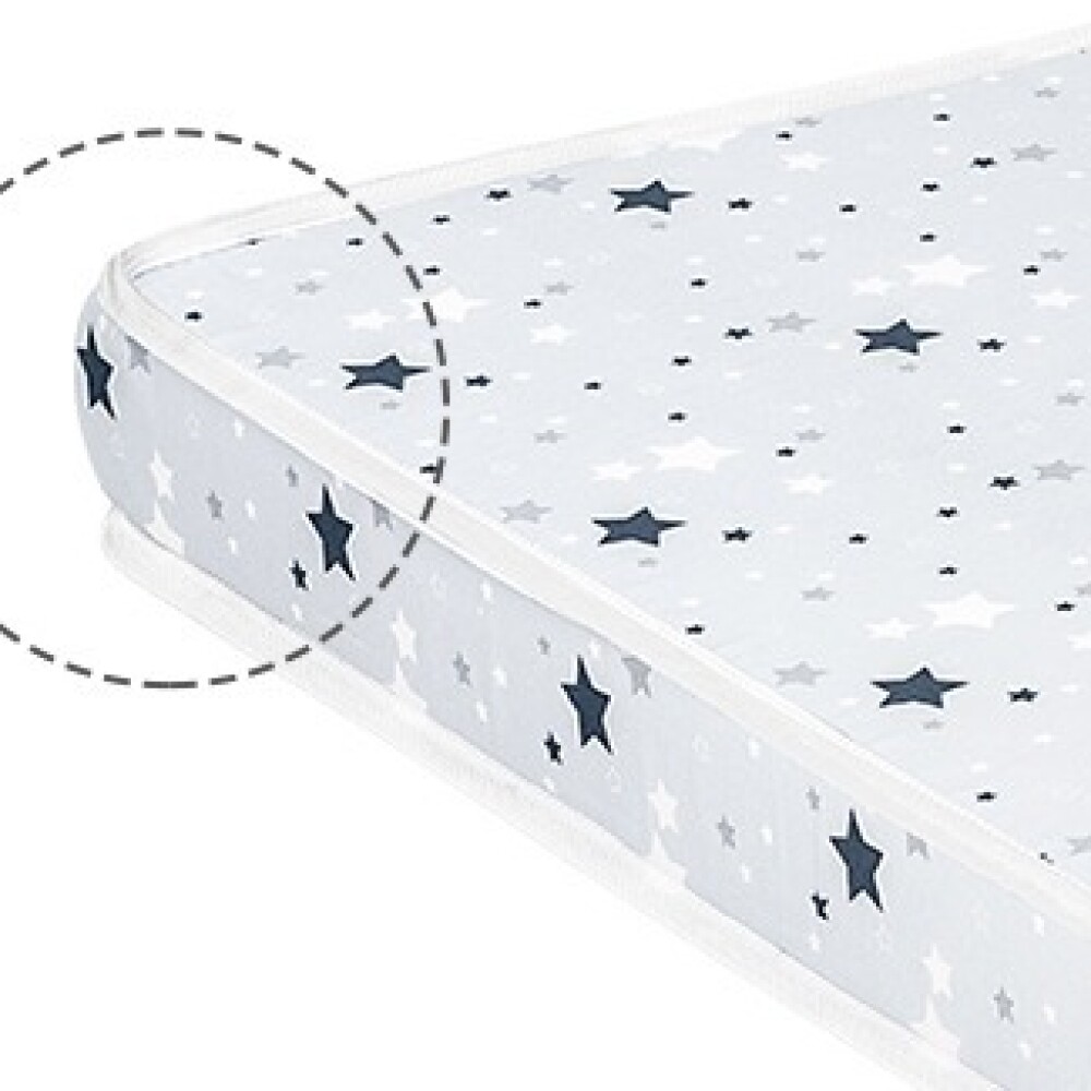 Colchon KIKKABOO 120x60x7cms estrella gris