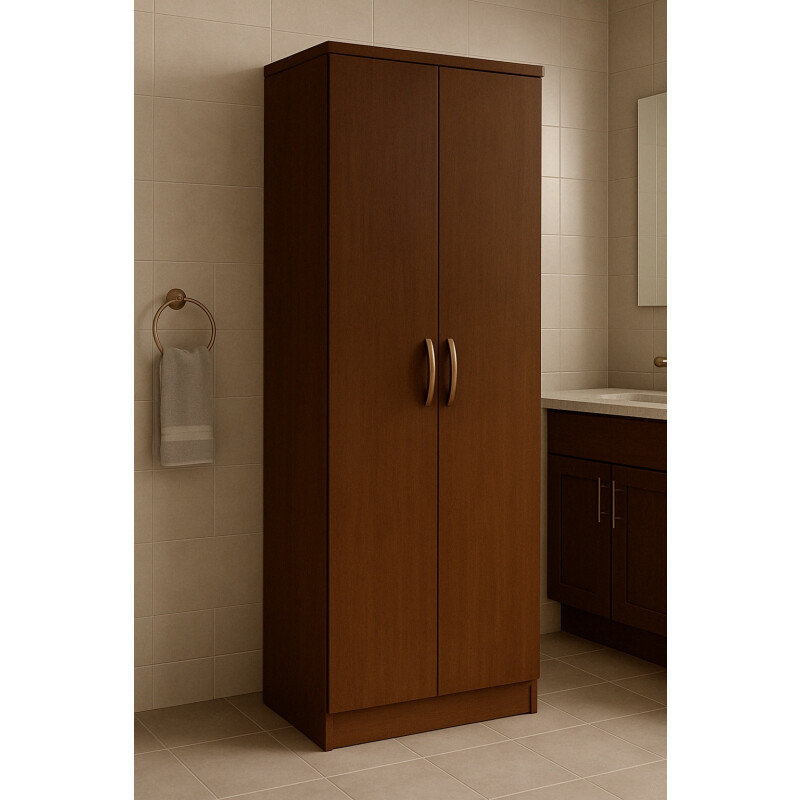 Armario Ropero Placard Multiuso 2 Puertas Cocina Baño Color Marrón Marrón