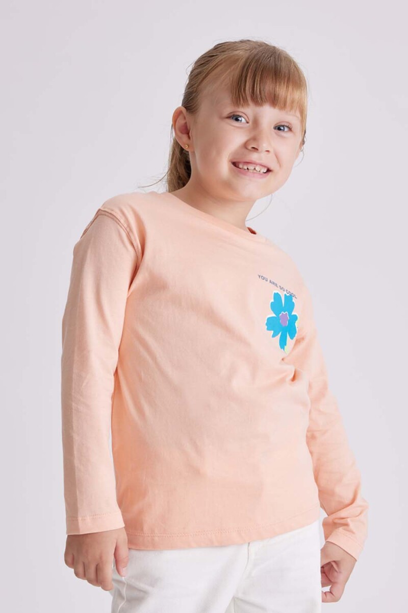 Remera manga larga Salmón