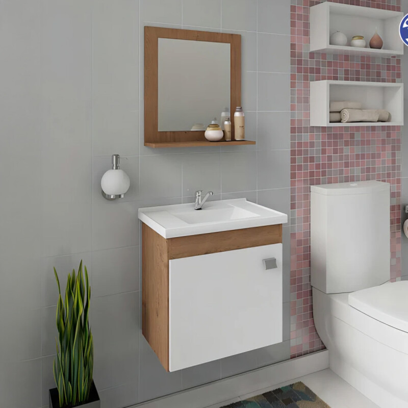 Mueble De Baño Mgm Iris Con Lavabo Blanco Y Muebles De Color Almendrado/blanco Mueble De Baño Mgm Iris Con Lavabo Blanco Y Muebles De Color Almendrado/blanco