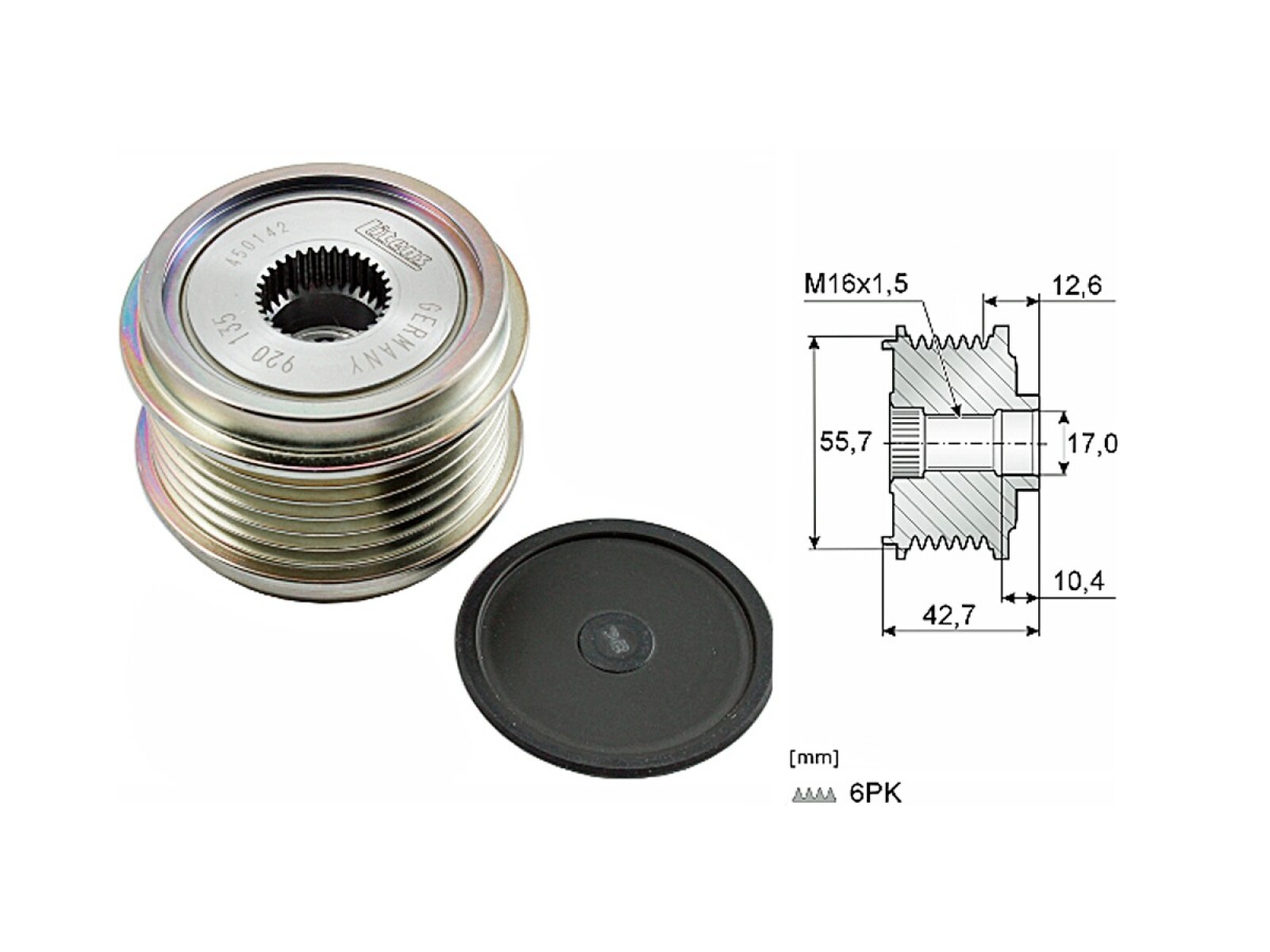 Polea Alternador Marcha Libre Audi Q7 07-15 