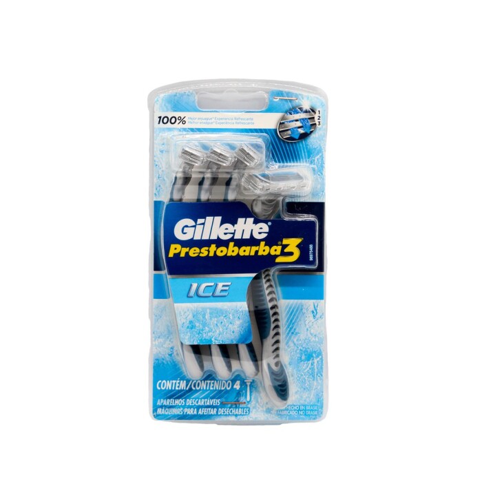 GILLETTE PRESTOBARBA 3 ICE MAQUINA X 4 U única