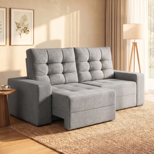 Sillón Cama Reclier Pequim 2 Cuerpos - Extensible Gris
