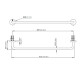 TOALLERO BARRAL METAL LILO CROMO BRILLO MEDIDA 40CM CROMO