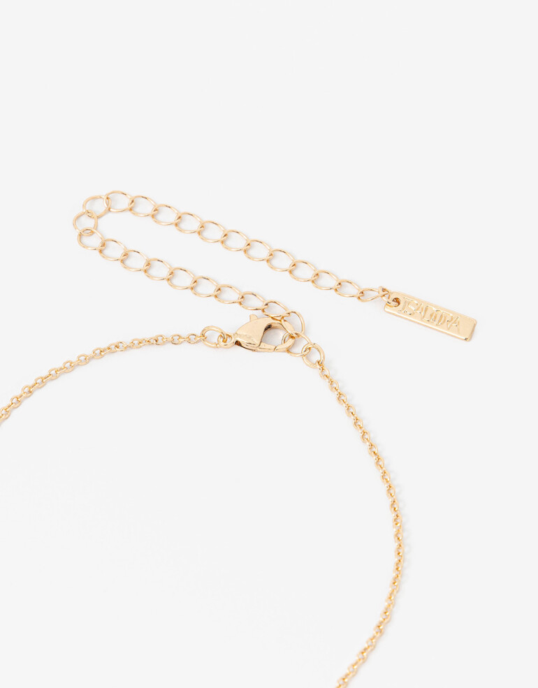 Cadena Corta con Dije Lucky charm Cadena Con Dije Ojito Strass - Dorado