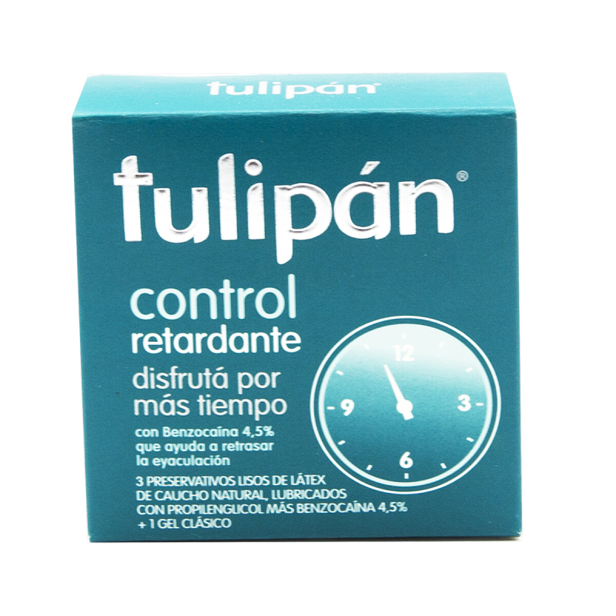 Preservativos TULIPAN - Control retardante turquesa con gel (Cajita X3U) 