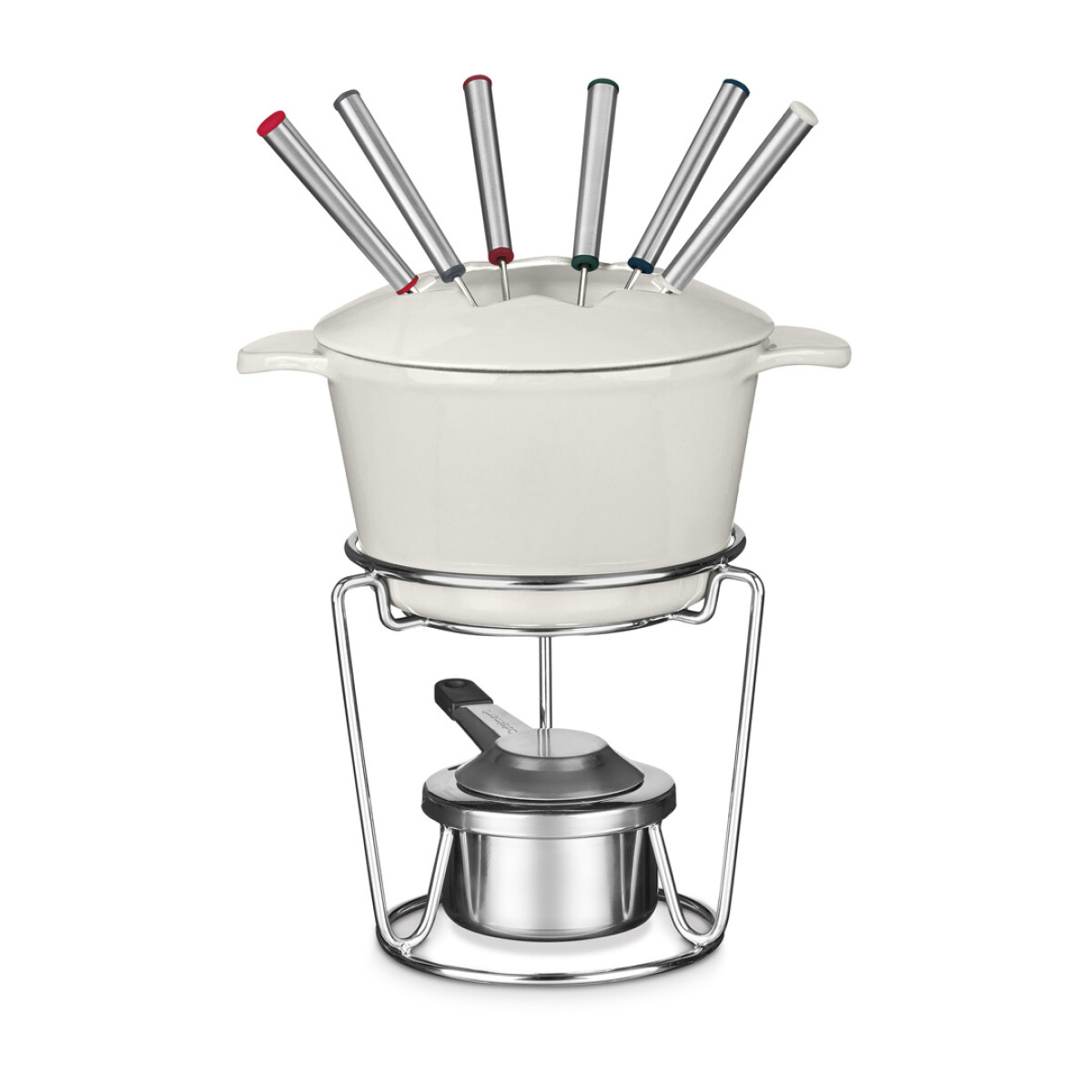 Cuisinart® JUEGO DE FONDUE DE HIERRO FUNDIDO BLANCO 