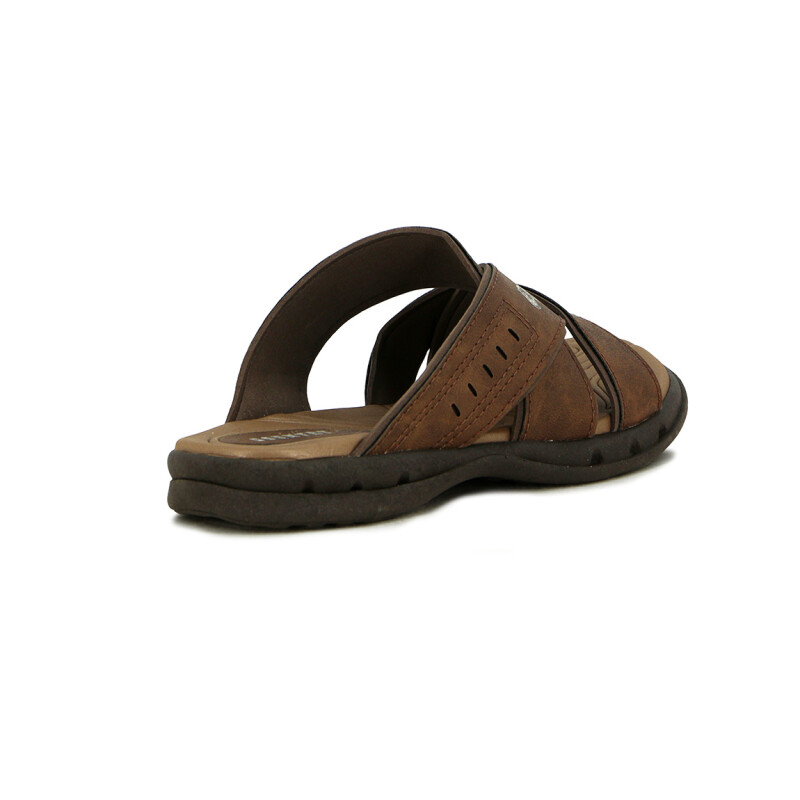 Country Hombre Sandalia Casual Tiras Anchas Cruzadas Chocolate-chocolate