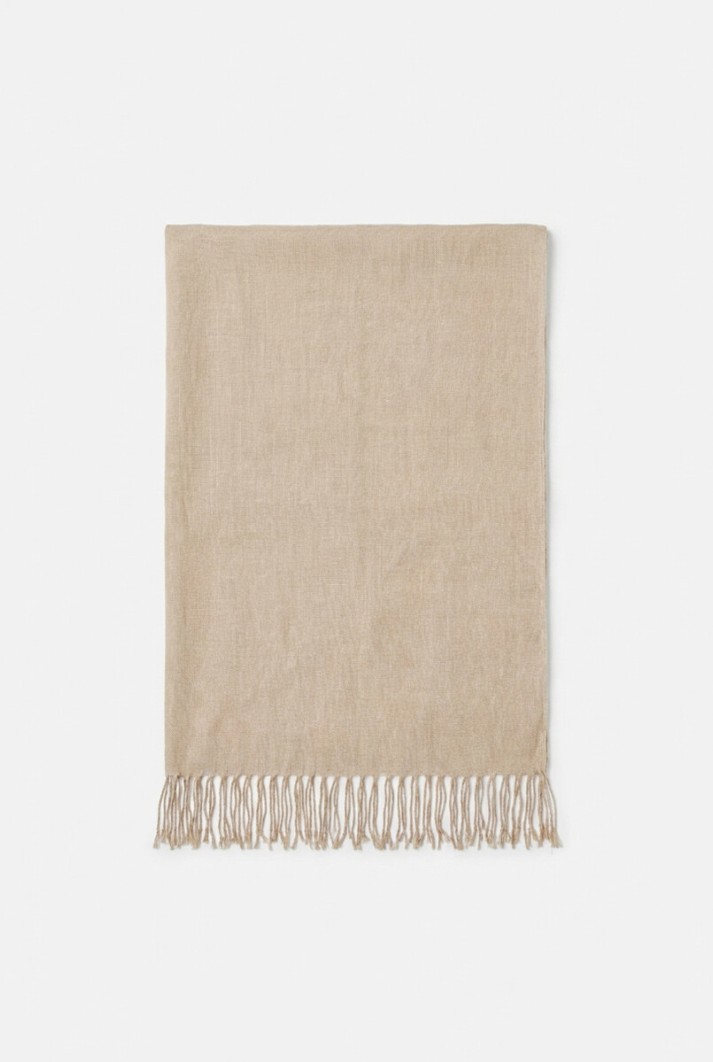 Pashmina 100% Lino - beige melange 