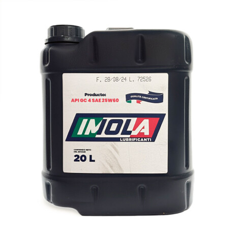LUBRICANTE ACEITES - API GC 4 SAE 25W60 BALDE 20 LTS. IMOLA LUBRICANTE ACEITES - API GC 4 SAE 25W60 BALDE 20 LTS. IMOLA