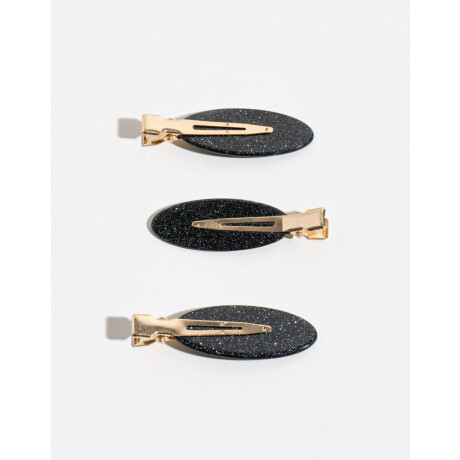 Set De Hebillas Backstage Redondas Negro