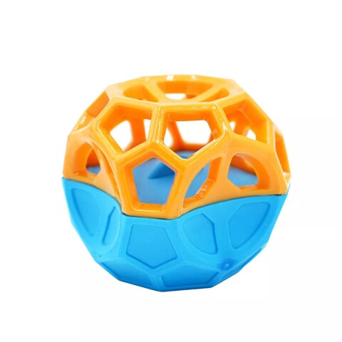 Juguete Pelota Rellenable Perro Con Sonido Resistente Morder Variante Color Naranja