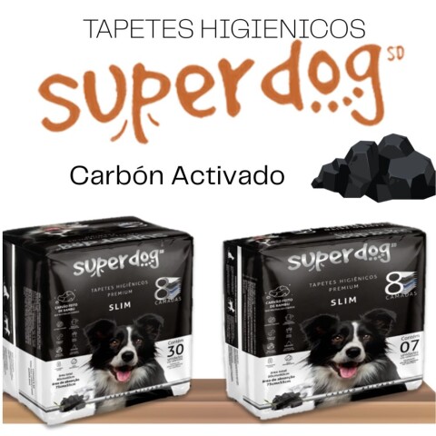 Tapete Higiénico Super Dog Carbón Activado 80*60 cm 30 ud Tapete Higiénico Super Dog Carbón Activado 80*60 cm 30 ud