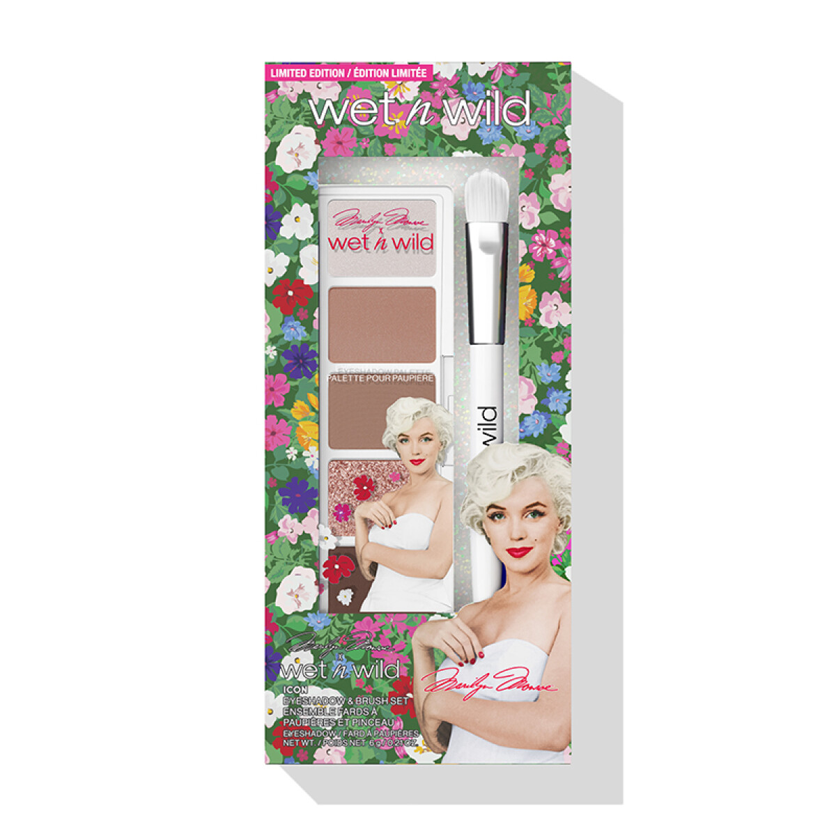 Kits de maquillaje edición limitada Marilyn Monroe Wet n Wild - Paleta 5 sombras + Brocha aplicadora 
