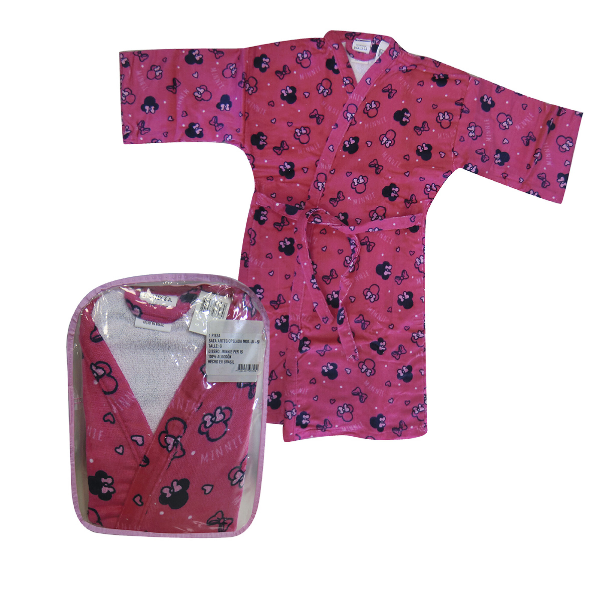 Bata de Ba o D lher Infantil con Mochila Mickey Minnie Cartoons