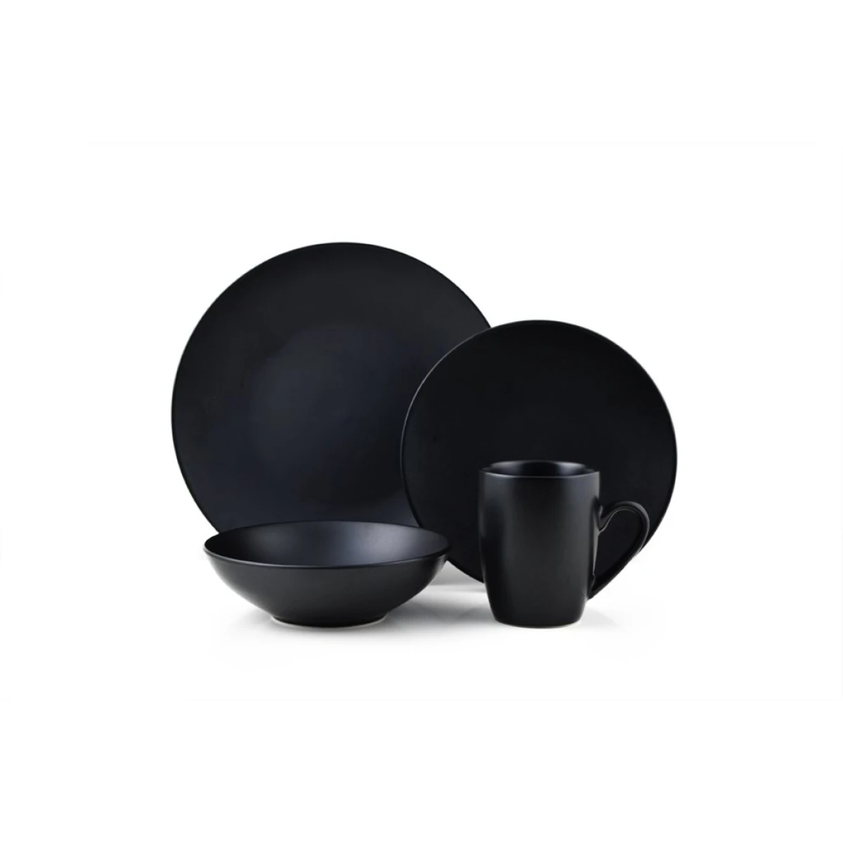 SET 16 PIEZAS STONEWARE D27-21-18/410ML MONO BLACK THOMSON 