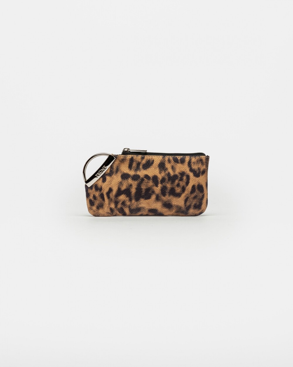Monedero Katy En Cuero Animal Print Camel