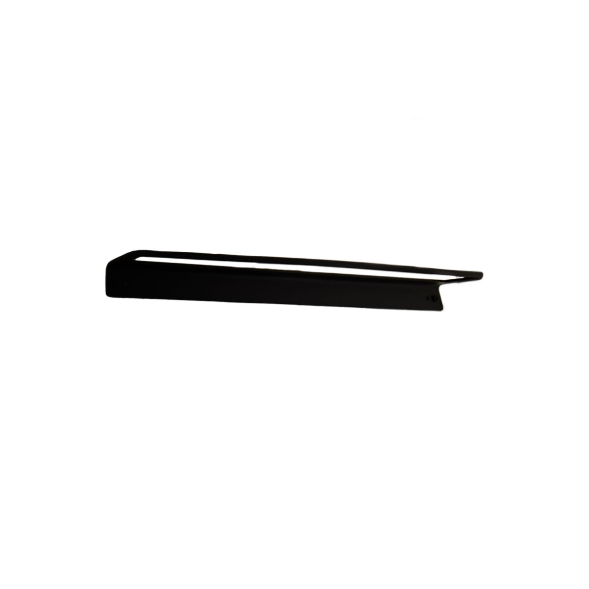 Toallero Recto Largo Metal Acero Inoxidable Negro Mate 
