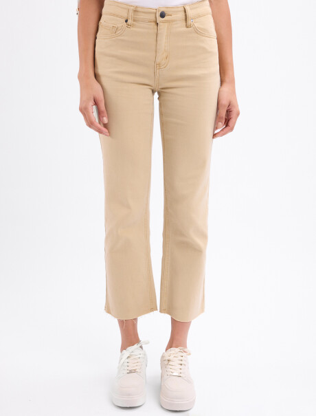 Jean mini flare beige