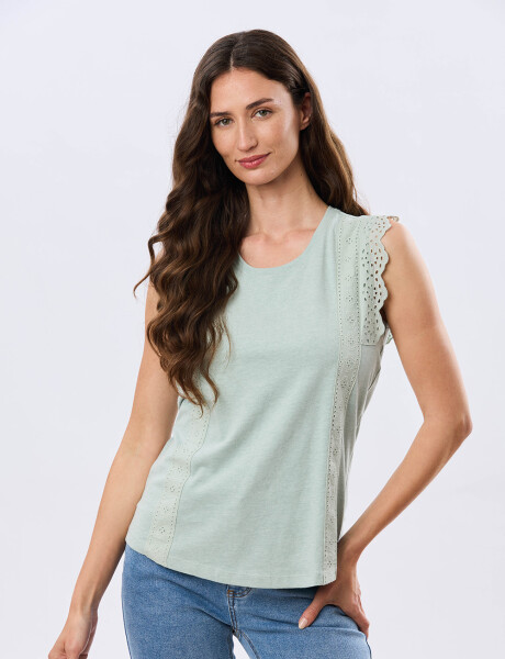 REMERA LISA DE ALGODÓN Verde