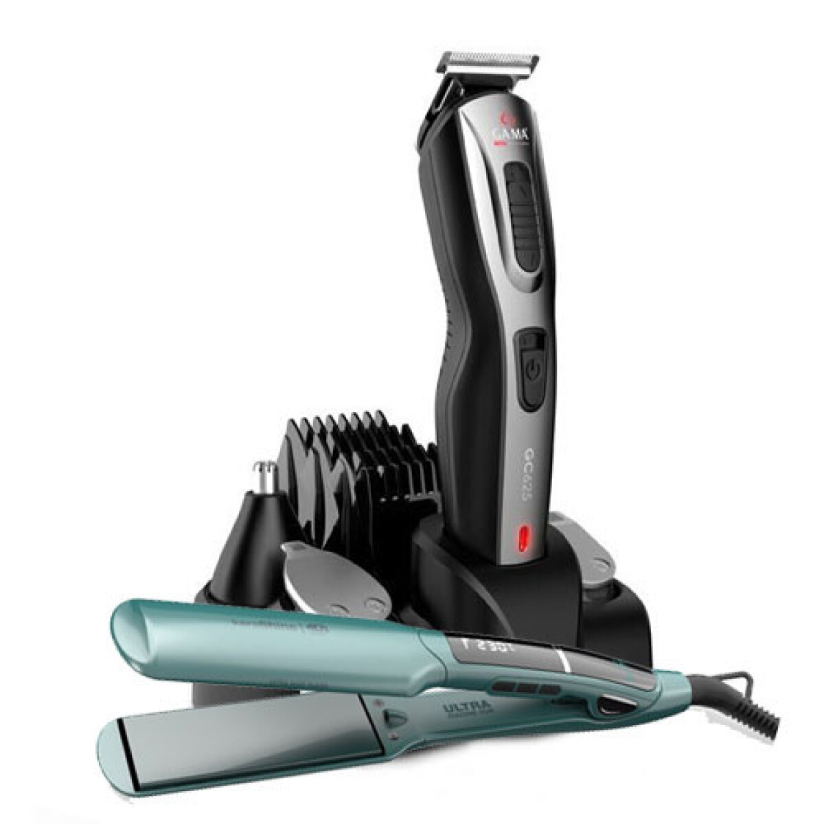 Combo Gama 900/7154 Cortapelo Cliper Gc625 + Planchita Kerashine 