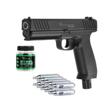 Combo Pistola traumática PDW50 + 50 balines de acero + 10 garrafas de CO2 Combo Pistola traumática PDW50 + 50 balines de acero + 10 garrafas de CO2