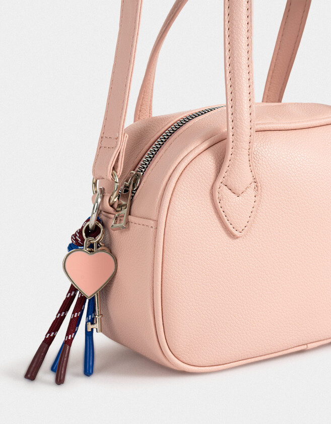 Bowling Cartera Bowling Rosa Con Charm - Rosa Viejo