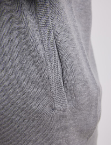 470656 CARDIGAN HARRINGTON LABEL Gris