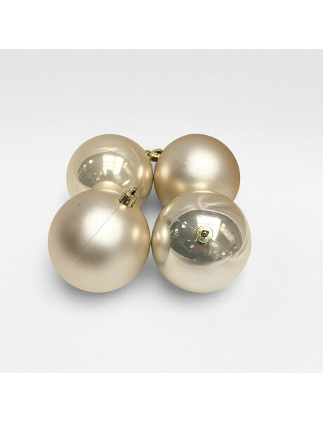 ESFERA COMBINADA MATE 8 CM X 4 UNIDADES CHAMPAGNE ESFERA COMBINADA MATE 8 CM X 4 UNIDADES CHAMPAGNE