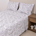 Cubrecama Ava 200 Hilos Arbolitos Beige 180x240