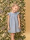 Vestido Liso Con Nido De Abeja A Contraste Gris