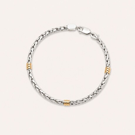 Pulsera Espiga N2 - Plata y Oro Pulsera Espiga N2 - Plata y Oro