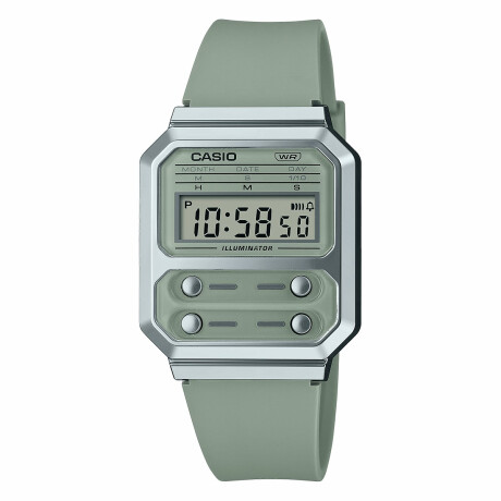 Reloj CASIO A100WEF-3ADF en Acero Verde Esfera 33mm 0