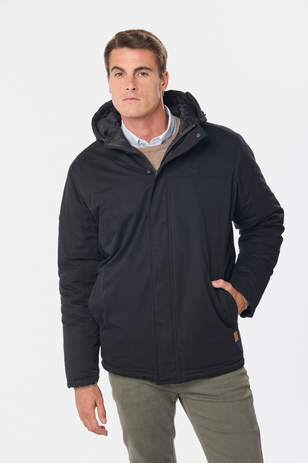 CAMPERA REVERSIBLE CAPITONEADA Negro