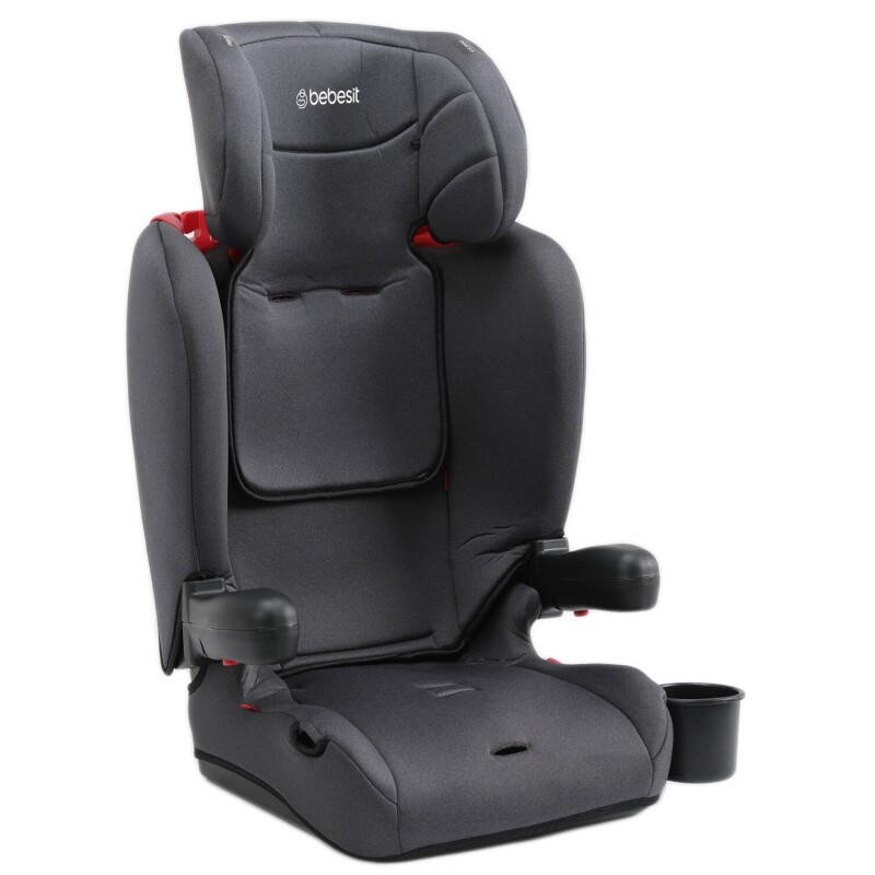 Silla butaca para auto Bebesit Smart plegable con posavaso hasta 36kg Negro