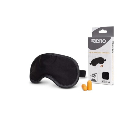 SET TAPA OJOS + TAPONES PARA OIDOS NEGRO