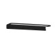 TOALLERO RECTO LARGO METAL ACERO INOXIDABLE NEGRO MATE NEGRO