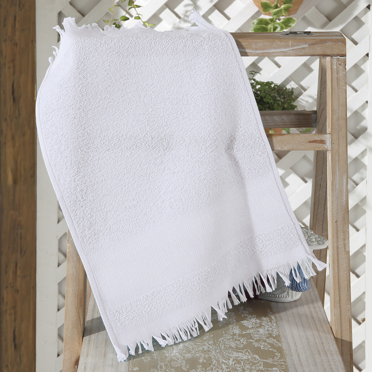 Toalla Social Dohler Capri 25 x 36 cm 100% Algodón - BLANCO 