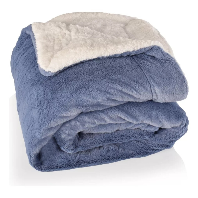 Frazada Reversible Polar Sherpa 2 Plazas 180x200 - Azul Frazada Reversible Polar Sherpa 2 Plazas 180x200 - Azul