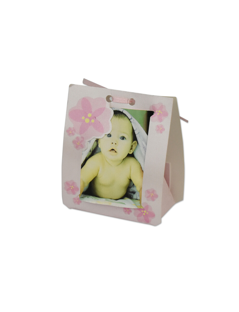 BOLSA PORTARETRATO BABY SHOWER 5X5 cm - ROSA 