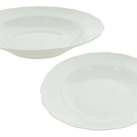 PLATO HONDO CERAMICA BLANCA 21.5X4CM DETALLE ONDAS EN BORDE 17792 Q48 M1 PLATO HONDO CERAMICA BLANCA 21.5X4CM DETALLE ONDAS EN BORDE 17792 Q48 M1