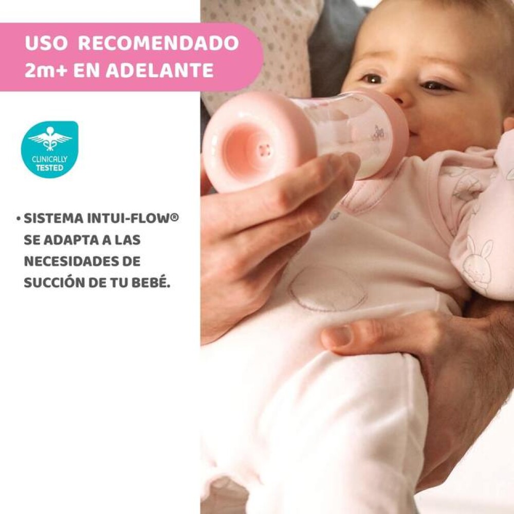 Biberon anticolicos perfect 5 240ml CHICCO rosa