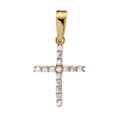 Cruz de oro 18 ktes con circonias. Cruz de oro 18 ktes con circonias.