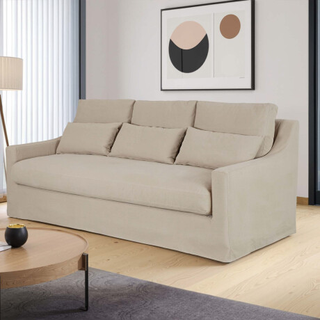 SOFÁ 3 CUERPOS TELA VERDE SINGAPUR KHAKI