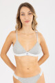 Bralet alliums Gris melange