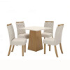 JGO DE COMEDOR DVN MALAGA -4 Silla -Vidrio- NATURAL Sin color