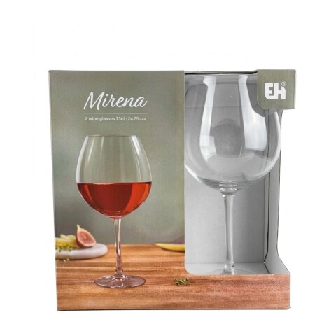 SET COPA VIDRIO P/VINO 730ML 2PZAS Unica