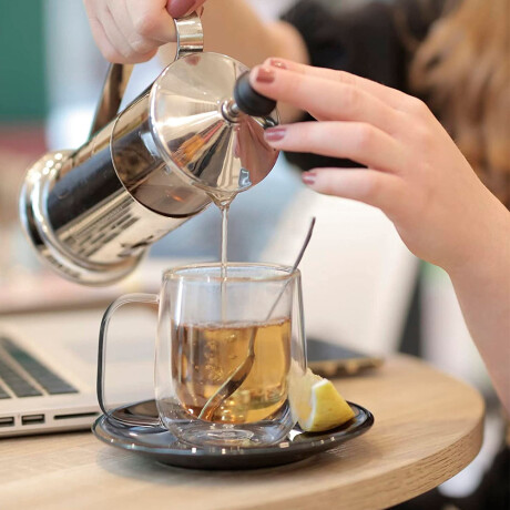 Taza de Café en Vidrio con Aislamiento de Doble Pared 350Ml Transparente